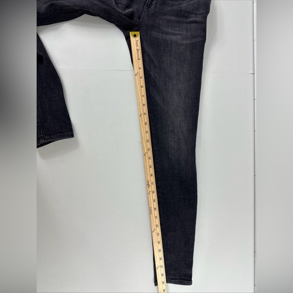 Frame Womens Sz 25 Le Skinny De Jeanne Stretch Black Dark Wash Denim Jeans - Picture 9 of 12